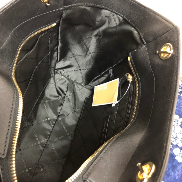 Michael Kors Jet Set LG Chain Shoulder Bag Black - Picture 6 of 8